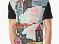 'Nacht im Wolkenland - Night in the Cloud Village' Graphic T-Shirt by mimulux