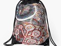 'CONNECTIONS' Drawstring Bag by mimulux