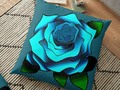 'BLUE ROSE' Floor Pillow by mimulux