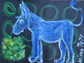 Little Blue Donkey available as print and on many different products