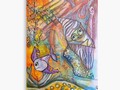 Grumpy Fish Metal Print by mimulux