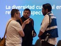 Después del Diálogo de LA DIVERSIDAD CULTURAL EN MÉXICO: RETOS Y PERSPECTIVAS que organizó CONARTE, estuve platicando unos minutos sobre Pueblos Originarios, Acción Ciudadana y Migración, con el escritor, periodista y actor bilingüe náhuatl español, Mardonio Carballo y el gran humanista Bertrand Lobjois. Y fueron unos minutos increíbles.  📸 @lauralcorta