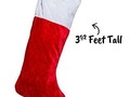 $9.99 (reg $20) GIANT Classic Red and White Plush Christmas Stocking