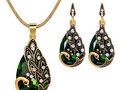 Retro Peacock Pendant Chain Necklace Set ONLY $4.91 Shipped
