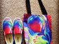 The Water Drop bag & shoes.  Original design.  Check it out here:    #art #original #colors