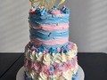 #genderrevealcake decorada con un espectacular y delicioso #buttercream de merengue suizo #sweetmeringuebuttercream #maldenma #maldencakes #venezolanosenboston #bostonfoodies #bostoncakes