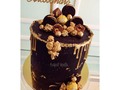 #dripcake #blackandgoldcake #gold #cake #happybirthday #bakedvanillapasteleria