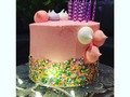 Cake de cumpleaños para unas gemelas divinas 👯💜💜 • • • #birthdaycake #cakefortwins #indoorpicnic #bakkercakes