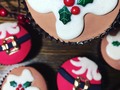 Close up del toquesito de brillo de los cupcakes