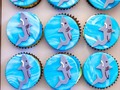 Sharks ðŸ¦ˆ for Duncanâ€™s Birthday Party  #cupcakes #sharkcupcakes #birthday #birthdayparty #birthdaycupcakes