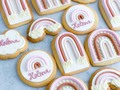 Galletas Boho para ir a juego con el cake de arcoíris del post anterior. #babyshowercookies