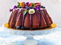 This chocolate berry cake highlights a medley of sweet, ripe berries - strawberries, blackberries, and blueberries