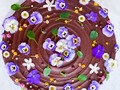 Cake de naranja y semillas de amapola con crema de chocolate