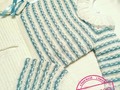 Conjunto tejido a mano listo para venta 100% algodon #ropatejidaparabebe #babycrochet #bebeencamlno #canastillabebé