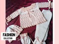 Conjunto tejido a mano 100% algodón  talla Recien Nacido blanco con Rosado  Disponibilidad inmediata.  #ropadebebe #bebeencamino #caracasvende #babygirlstyle #babygirl #madreprimeriza #mamaprimeriza #canastillabebe