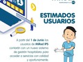 Estamos cambiando nuestro sistema para brindarte un servicio oportuno y con calidad. A partir del 1 de Junio nuestro servicio será más dinámico.