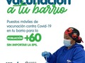 Vacunación a tu barrio.  Junto con la alcaldía de Barranquilla, ofreceremos más alternativas para la vacunación. “Vacunación a tu barrio”  Se dispondrá de una unidad móvil de vacunación para ir a los distintos Barrios del distrito, con el fin de hacer llegar la vacuna del covid-19 a la población +60.  *SIN IMPORTAR LA EPS*.   Programación de las jornadas de vacunación:   - Viernes 14 de mayo, barrio Rebolo 📍(rincón latino) calle 7 entre carrera 31 y 32.  - Sábado 15 de mayo, barrio la Chinita 📍(CAI policía Colechera la Chinita) calle 17 entre carrera 15 y 17. - Martes 18 de mayo, barrio San Roque, 📍(CAI Rebolo) calle 21 carrera 35B. - Miércoles 19 de mayo, Barrio el Bosque 📍(La carreta) carrera 9 con calle 87. - Jueves 20 de mayo, barrio el Bosque 📍(parroquia san Pío) calle 73 con carrera 8. - Viernes 21 de mayo, barrio las Malvinas 📍(Colegio mundo Bolivariano) carrera 8 C1 con calle 98. - Sábado 22 de mayo, barrio las Malvinas 📍(IPUC las Malvinas) carrera 7B con la calle 96.  - Lunes 24 de mayo, barrio el Pueblo 📍(Colegio distrital 161) calle 118 con la carrera 11C  *Puedes llevar a tus hijos a vacunar con el esquema regular*   📌 Horarios de atención:  8:00 AM - 2:00 PM  #VacunacionATubarrio