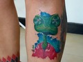 Te gustan los #tattoos a color? Que tal este personaje de la película #rango con la voz de #jhonnydepp ? 😃 estilo acuarela. 😎 agenda tu asesoría en el WhatsApp 311 7532563 #tattoolife #tatuaje #rangotattoo #inked #colortattoo #nofilter #tattoosofinstagram #pereira #pereiracity