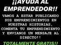 ¡ATENCIÓN EMPRENDEDOR!! Etiqueta a quien lo necesite!! 👊👊👏 Estamos pasando un momento muy duro, las empresas están en una situación muy difícil, y más para aquellos emprendedores que están empezando su negocio, por eso vamos a estar PUBLICANDO en nuestras historias a todos los negocios que COMENTEN y nos ENVÍEN UN DIRECTO con foto de su negocio para ser publicado en nuestras HISTORIAS 💪💥 TOTALMENTE GRATIS!! VAMOS AYUDARNOS ENTRE TODOS💥💥 #salvatunegocio #comparte #negocios #emprendimiento #emprender #dinero #ventas #vender