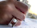 Anillo: Arco con Perla Remachada. Joyería de Autor. Hecho a mano Materiales: Plata, Perla. (Opcional baño de oro) #anillo #arco #plata925 #perlas #hechoamano