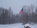 Flag in Snow