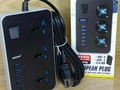 Regleta extensión hud 110v USB  Regleta con 3 salidas, a 110v 6 puertos USB 5V 3A, 3000W, 16A, 6,5 pies, cable de extensión, Protector contra sobretensión  Realizamos envíos a todo el Ecuador  #regletausb #regleta110v #regleta #extenciones #extencion #extencion110v