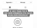 Esta cuenta de Instagram no es mía. Por favor denunciar de inmediato, gracias.