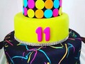 #cake #neoncake #neonandblackcake #cakedesigner #bolodefesta #cakegirl #cakedesign #caketagram #instacake #chic #neon #fondantcake #cacaocupcakecl #pastry #tasty #foodies #chocoaddict #chilecakes #repostería #bakery #cakelover #lachicadecacao