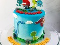 🦖Dino cake para Giovanni en su 5to cumpleaños! 🦖 💥 Por dentro bizcocho de chocolate con relleno de chocolate! Decoración en fondant y paper toppers!!😉 ✨ #cakeatelierpty #panama #507 #panamacity #cakespanama #dulcespty #cake #panamacakes #eventospanama #panamaparty #fondantcake #panamadulces #pty #caketrends #instacakes #cakedecorators #cakeboss #cakedesigner #cakesofig #customcake #cakes #birthdaycake #dinosaurs