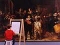 Polifonía visual, REMBRANDT, óleo sobre lienzo, 160x180cm 2023 @duquearangogaleria