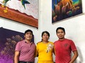 Su visita al taller llena de color mi alma 🎨 Gracias mamá y papá por su visita, siempre trato de llevar a cabo sus consejos. Los amo  #Familia #arteoaxaqueño #raizmixteca chocholteca