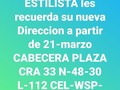 CARLOS H ESTILISTA NUEVA DIRECCION CRA 33 N-48-30 LOCAL-112 Edif -CABECERA PLAZA CEL-WSP- 3167445065