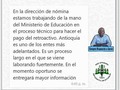 Información sobre retroactivo en @secEducacionAnt