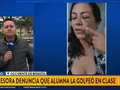 Profesora en Bogotá denuncia que estudiante la golpeó violentamente por decomisarle el celular Por @EstudiantilRed  “Este hematoma que ustedes ven en mi cara me lo hizo una estudiante de grado undécimo de la jornada de la mañana.