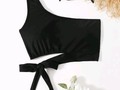 Top bikini de un hombro con nudo.  Disponible talla : M #chile  Contacranos por dm o wapp ✌🩱💕
