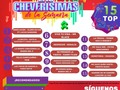 ¡Top 15 las cheverisimas de la semana del 31 de octubre al 6 de noviembre!🎉  No te pierdas las canciones más pedidas en tu emisora Cheverisima Stereo 93.0.   🎼🎤🎧 #CheverisimasDeLaSemana #CheverisimaStereo
