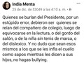 Estaba por tuitear respecto del error del Sr Presidente. Pero alguien lo escribió así...