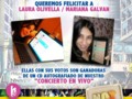 Nuestras amigas de Argentina son ganadoras de un CD autografiado de nuestro "Concierto en Vivo". Felicidades! Laura Olivella y Mariana Galvan @maru_gal12 #MiChicaIdeal #HtvRanking #Argentina #ChinoyNacho