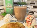 Vamos a desayunar !!!🍃  Claras de huevo a la mexicana con jamón de pavo Y mis pankes verdes hechos con #latteverde ☘️ . . .  . #divinainquebrantable #LiderandoConAmor #motivacion #enfoque #fuerza