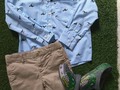 Conjunto Niño 4 años/ 13$  Camisa Dinosaurios Nueva Bermuda Oshkosh Como Nueva Cross Talla 10 ( 26) 7$