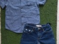 Conjunto Niño 3años ✨😍 8$  Camisa Jeans Carters Bermuda d Jeans Levis