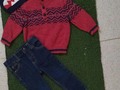 Conjunto Oshksoh 18meses ❤️😍  12$ Como Nuevo Sweter y Jeans Skinny/ Gorro Place 3$