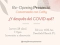 Re-OPENING 😍🥰😍 CONVERSATORIO Presencial 👏🏻👏🏻👏🏻 . ¿Y DESPUES DEL COVID QUÉ? “Conversando con Cathy” . JUEVES 28 abril  7-9pm Deerfield Beach. . Después de 2 años abrimos de nuevo las puertas para realizar nuestras actividades presenciales grupales 👏🏻👏🏻👏🏻👏🏻👏🏻 - - - - - - - - - - - - - - -  Agradecemos Participar Asistencia +1(954)7786089  . 💖👣💖👣💖👣💖 . Sesiones terapéuticas, acompañamiento, asesorías; presencial o en linea, grupales o individuales. @complecionysanacion complecionysanacion@gmail.com - - - - - - - - - - - - - - - #reopening #consciencia #desarrollopersonal #transformacion #expansion #conscienciauniversal #transmutarenergia #conexionespiritual #crecimientopersonalyespiritual #acompañamientoemocional  #sanacioncuantica