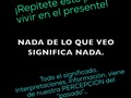 Nuestra PERCEPCION nos lleva siempre atrás, ¡al pasado! . A menos que ESTES PRESENTE para ti en tu vida y en tu día. . Una buena tarea es hacer PAUSA y ante todo frente a ti te digas: . “NADA DE LO QUE VEO SIGNIFICA NADA” . De lo contrario vives constantemente en el pasado… Interpretando, dandole significado a todo según la información que tienes archivada en tu mente, asumiendo, suponiendo…. . Y como consecuencia, ¡PERDIENDOTE LOS REGALOS DE LA VIDA QUE SUCEDEN A CADA INSTANTE! . 🔥💖🔥 . Sesiones terapéuticas, acompañamiento, asesorías; presencial o en linea, grupales o individuales. .  @complecionysanacion complecionysanacion@gmail.com - - - - - - - - - - - - - - - -  #consciencia #desarrollopersonal #transformacion #expansion #conscienciauniversal #transmutarenergia #conexionespiritual #crecimientopersonalyespiritual #acompañamientoemocional  #sanacioncuantica