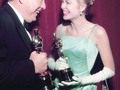 Best #Vintage #Oscars Photographs ~ ~ Grace Kelly & Edmond O'Brien celebrate winning at the 1955 ceremony w/ Kelly taking home an award for her role in The Country Girl. ♦ #Hollywood #iconic #celebrities #entertainment
