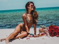 Again our dear girl @laceyjadeevans in l e o p a r d bikini 🐆🐆 / / This bikini is available in the link of our bio ⚡️⚡️ WWW.COCCOLOBASWIMWEAR.COM