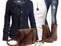 Azul marino y marrón, combinación clásica y perfecta #comovestirme #casual #outfit