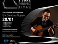 🎶A entrevista desta sexta-feira (20/01) é com *Eric Sánchez* @ericsanchezguitarrista   Eric Sánchez é um violonista colombiano que propõe uma ideia renovada do repertório para violão de concerto, sua performance está intimamente ligada aos sons naturais das árias típicas colombianas e latino-americanas. Em agosto de 2022, foi convidado a presidir o Júri da Seleção Infantil e Juvenil da Versão XLVII do Paracho International Guitar Festival em Michoacán - México. Atualmente trabalha na Vice-Reitoria para a Cultura e Bem-Estar e na Divisão de Gestão de Cultura da Universidade de Cauca como professor, dirigindo o Coletivo de Música Artística da Universidade e os grupos de formação musical da Alma Máter Caucana, bem como é o Coordenador do Encontro Internacional e Concurso Nacional de Violão Clássico desenvolvido pela mesma Vice-Reitoria desde 2018.  🎥Nossa transmissão começa às 3PM Colômbia e Nova York, 5PM Brasil e 8PM Portugal