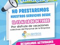 Queremos hacer del conocimiento de ustedes que NO prestaremos nuestros servicios desde el jueves 13 al martes 18 de Octubre.  Por disfrute de vacaciones 🥳🥳🥳 colectivas del Personal de la Empresa.  Aprovecha de agendar 📝 para que asistas entre el lunes y miércoles de esta semana 😉  🧐 Retomamos actividades el miércoles 19 de Octubre  Comunicate con nosotros en horario de oficina de lunes a viernes 8:00am-12:00m y de 2:00pm-6:00pm, sábados de 8:00am-12:00m escribe o llama al 📱3043783915  @erika_melo09⠀⠀ @patricia_atuesta19⠀⠀⠀⠀ @jhoeobregon⠀⠀⠀⠀⠀ @scar.224b @zeii30⠀⠀⠀⠀ @isamg_27 @angy_beltran @maevelasquez25 @paulacontreraspava11 @tau.ed.ann @nuryelizabeth15 @ronaldarake14⠀ @clubdeequitacionconsentidos⠀  ⠀⠀ ⠀⠀  #terapiaocupacional #psicologia #fonoaudiologia #hidroterapia #fisioterapia #equinoterapia #aprendizaje #segurosbolivar #mapfre #consentidos #consentidossas #consentidoscucuta #terapias #niños #juguetes #asesoriaspedagogicas #cucuta #villadelrosario #lospatios #nortedesantander #colombia️