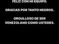 Mi @teambeisbolve   Qué grandes. Qué orgullo. Nada que reprochar. Mucho que agradecer.   GRACIAS INFINITAS.   Siempre con ustedes independientemente de los resultados.   DIIIIIIIICEEEEEE.